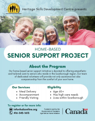 Free Senior in Home Support Program- Meals, Friendly Visiting in Scarborough