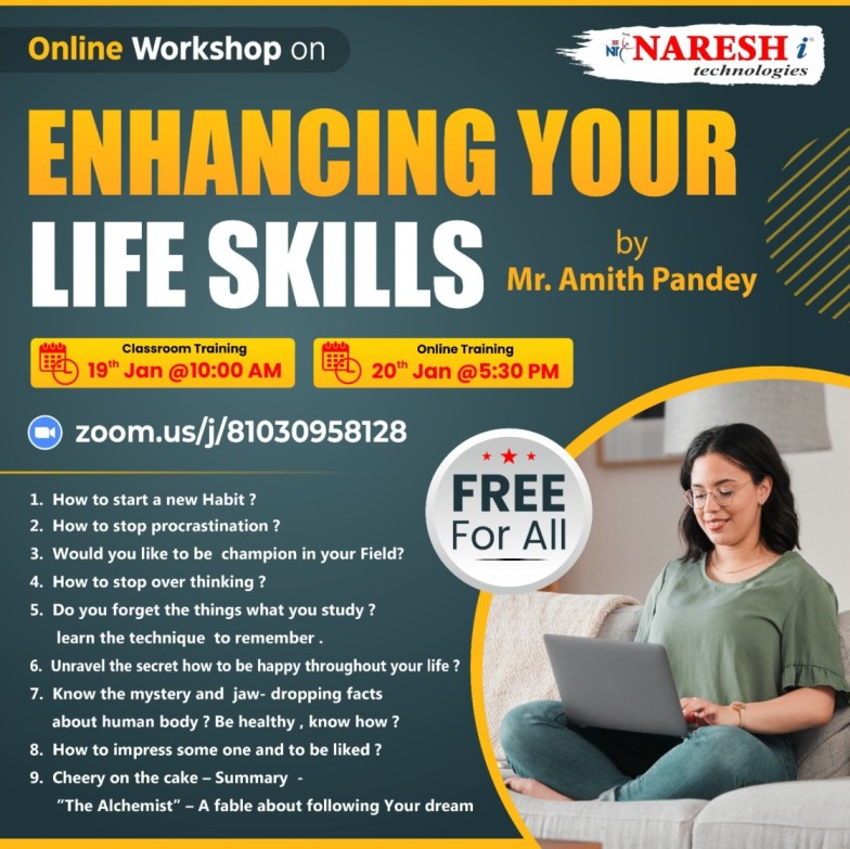 Workshop on Enhancing your Life Skills  | NareshIT, Online Event