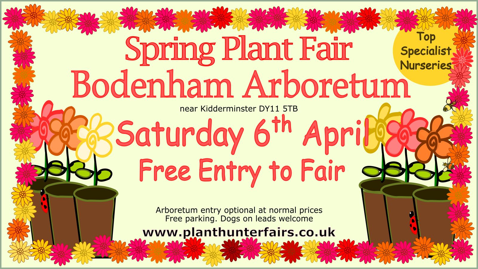 Spring Plant Hunters Fair at Bodenham Arboretum on Saturday 6th April, Kidderminster, England, United Kingdom