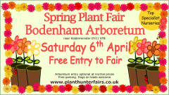 Spring Plant Hunters Fair at Bodenham Arboretum on Saturday 6th April
