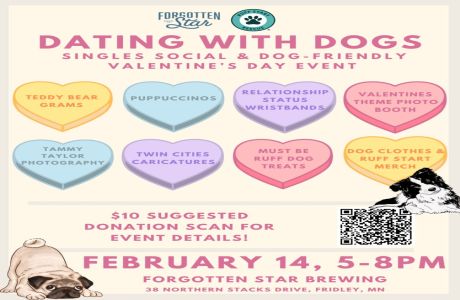 Dating with Dogs: Singles Social and Valentine's Day Fundraising Event for Ruff Start Rescue, Fridley, Minnesota, United States