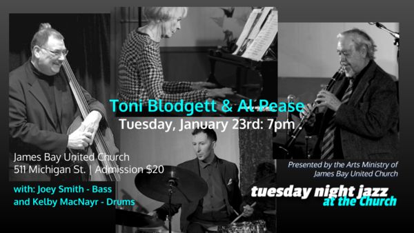 Tuesday Night Jazz at the Church pres. pianist Tony Blodgett and clarinettist/saxophonist Al Pease!, Victoria, British Columbia, Canada