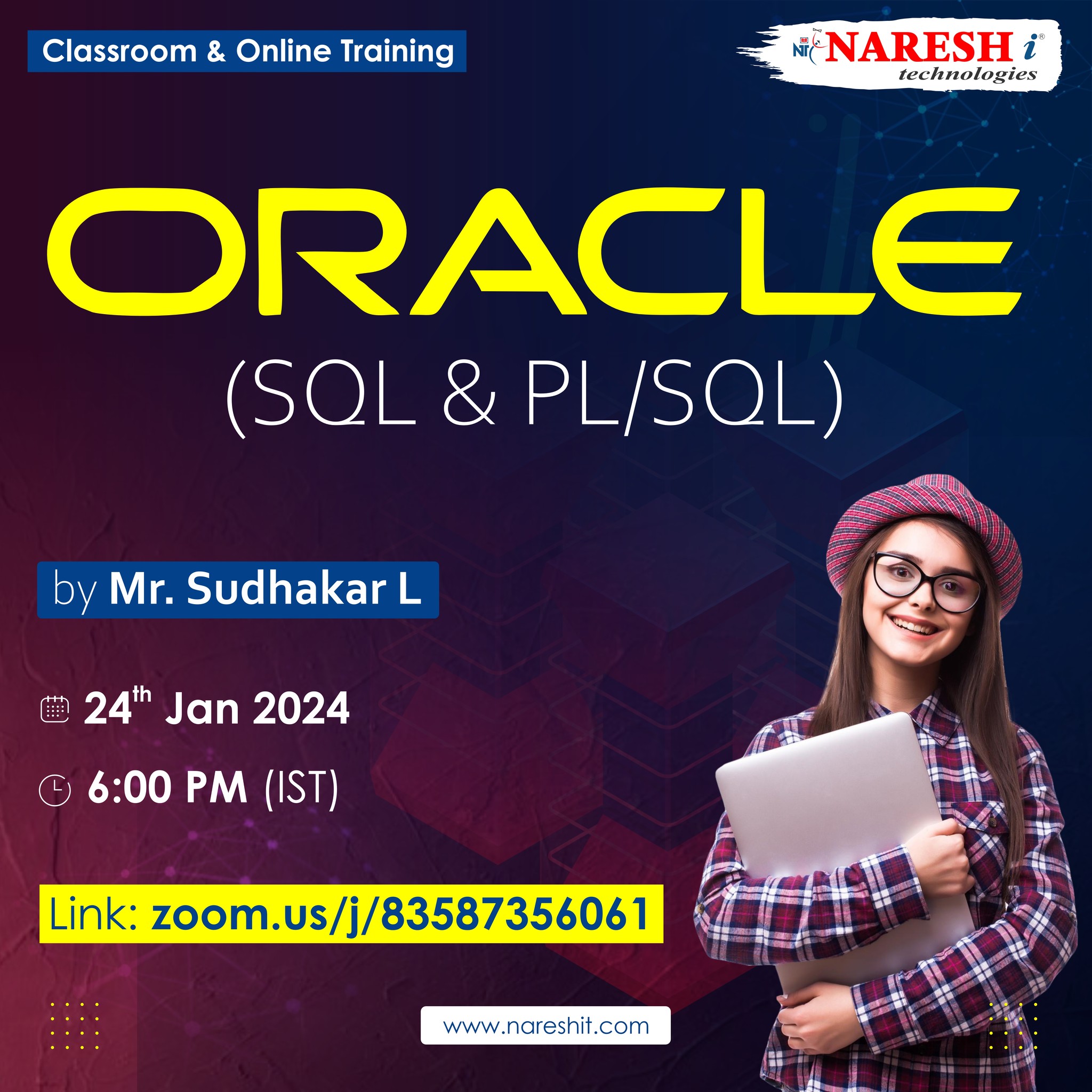 ORACLE ONLINE TRAINING IN NARESHIT-, Hyderabad, Telangana, India