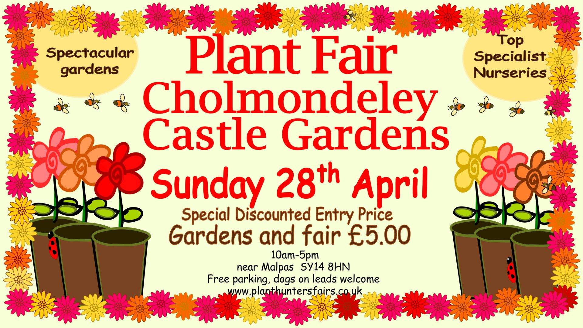 Spring Plant Hunters' Fair at Cholmondeley Castle Gardens on Sunday 28th April, Malpas, England, United Kingdom