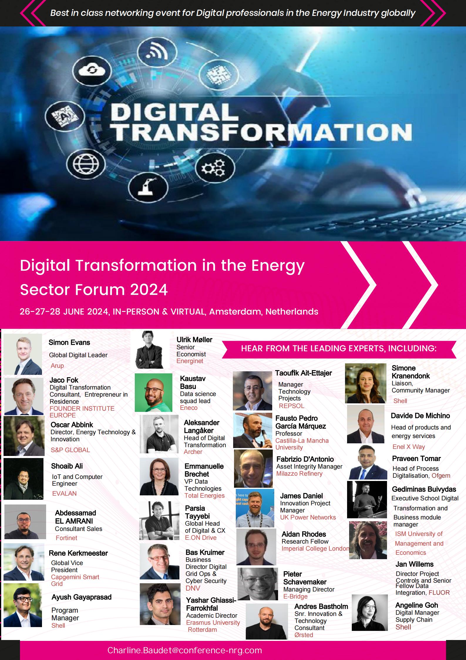 Digital Transformation in the Energy  Sector conferance 2024 26-27-28 JUNE 2024, IN-PERSON & VIRTUAL, Amsterdam, Netherlands   Van der Valk Hotel, Amsterdam, Netherlands