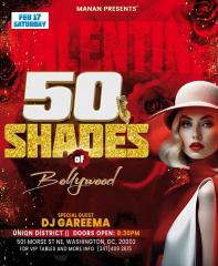 50 SHADES OF BOLLYWOOD Hottest Valentines Party In DC Featuring Celebrity 'DJ GAREEMA' ( ONLY Event in DMV )