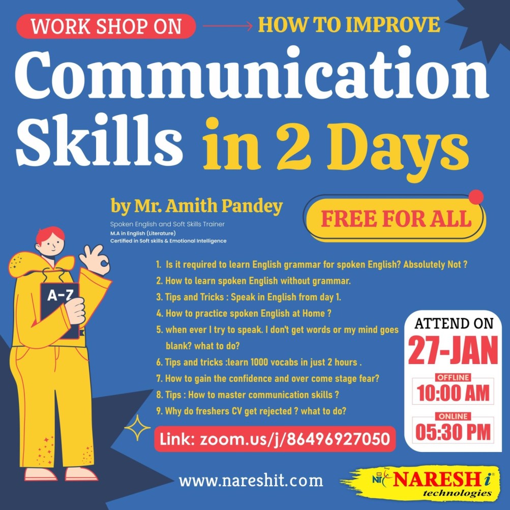 Best Communication Skills Workshop In Hyderabad | NareshIT, Online Event