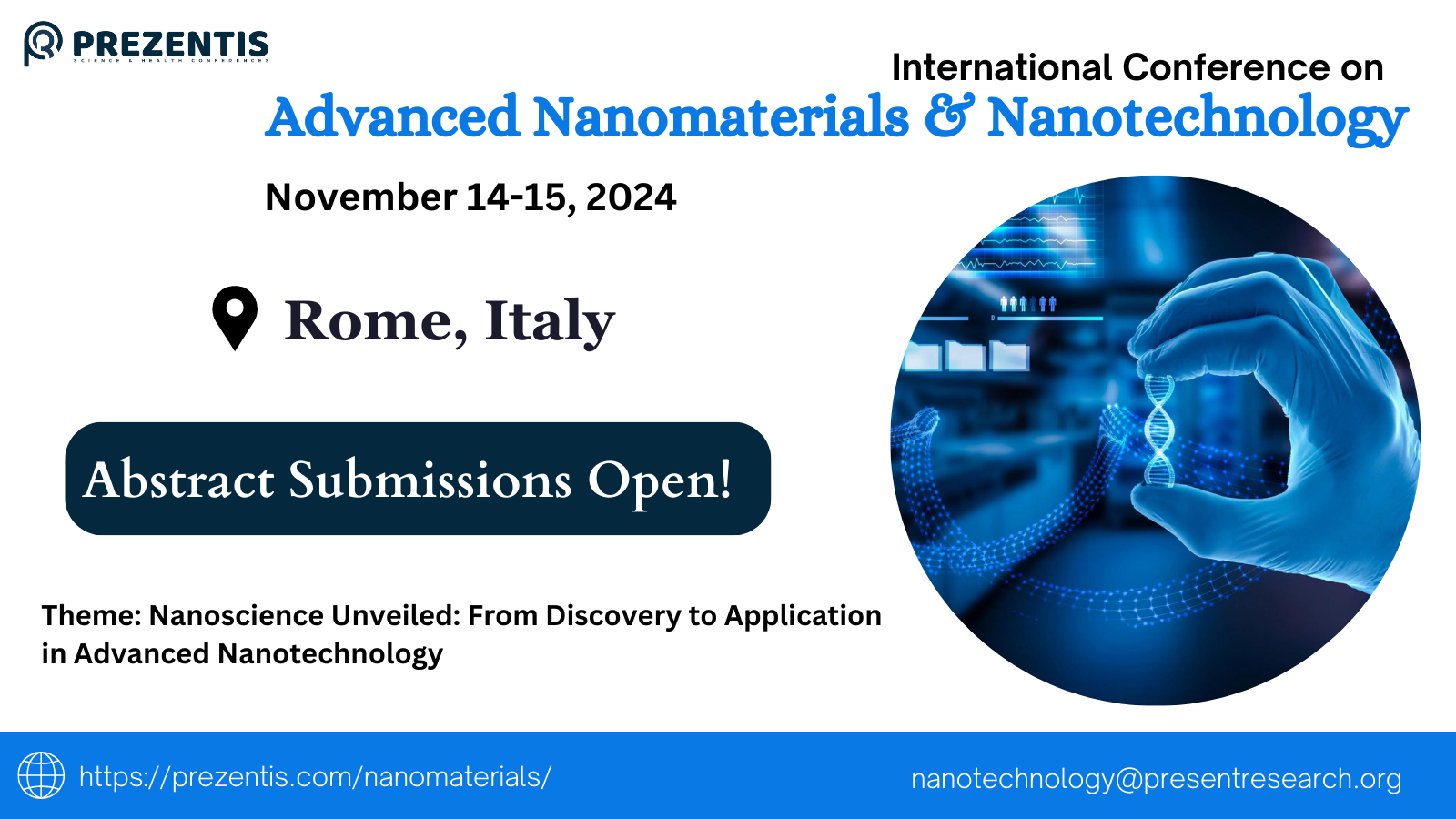 International Conference on Advanced Nanomaterials and Nanotechnology, Rome, Lazio, Italy