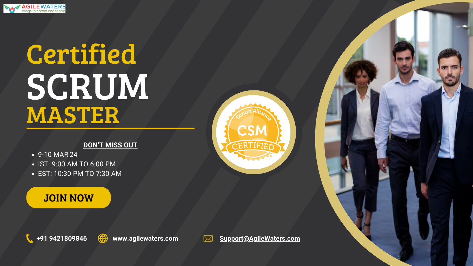 ScrumMaster (CSM) Certification Training, Online Event