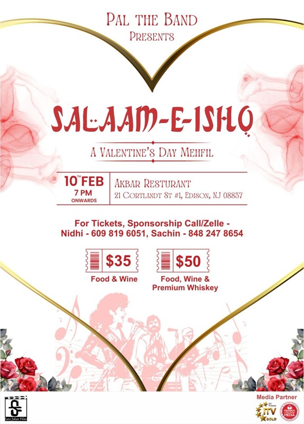 SALAAM-E-ISHQ - A Valentine's Day Mehfil, Edison, New Jersey, United States