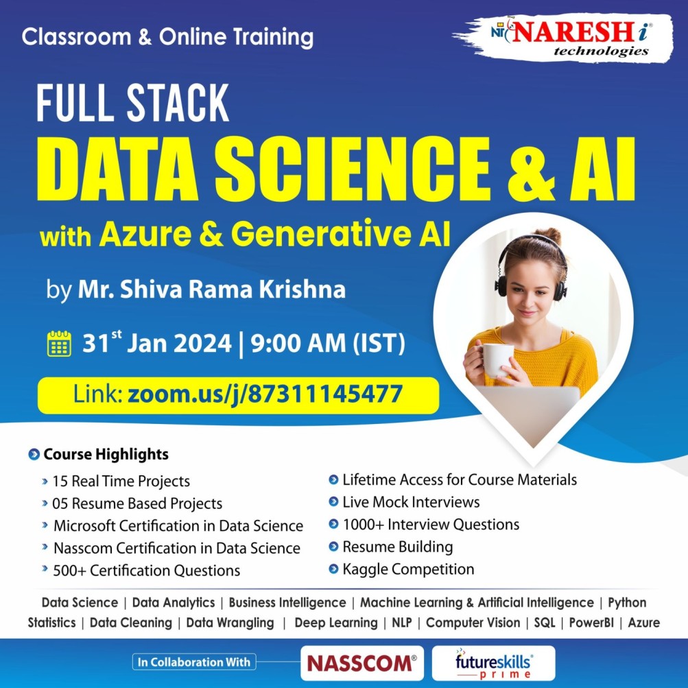 Best Full Stack Data Science & AI Training Institute In Hyderabad 2024 |NareshIT, Online Event