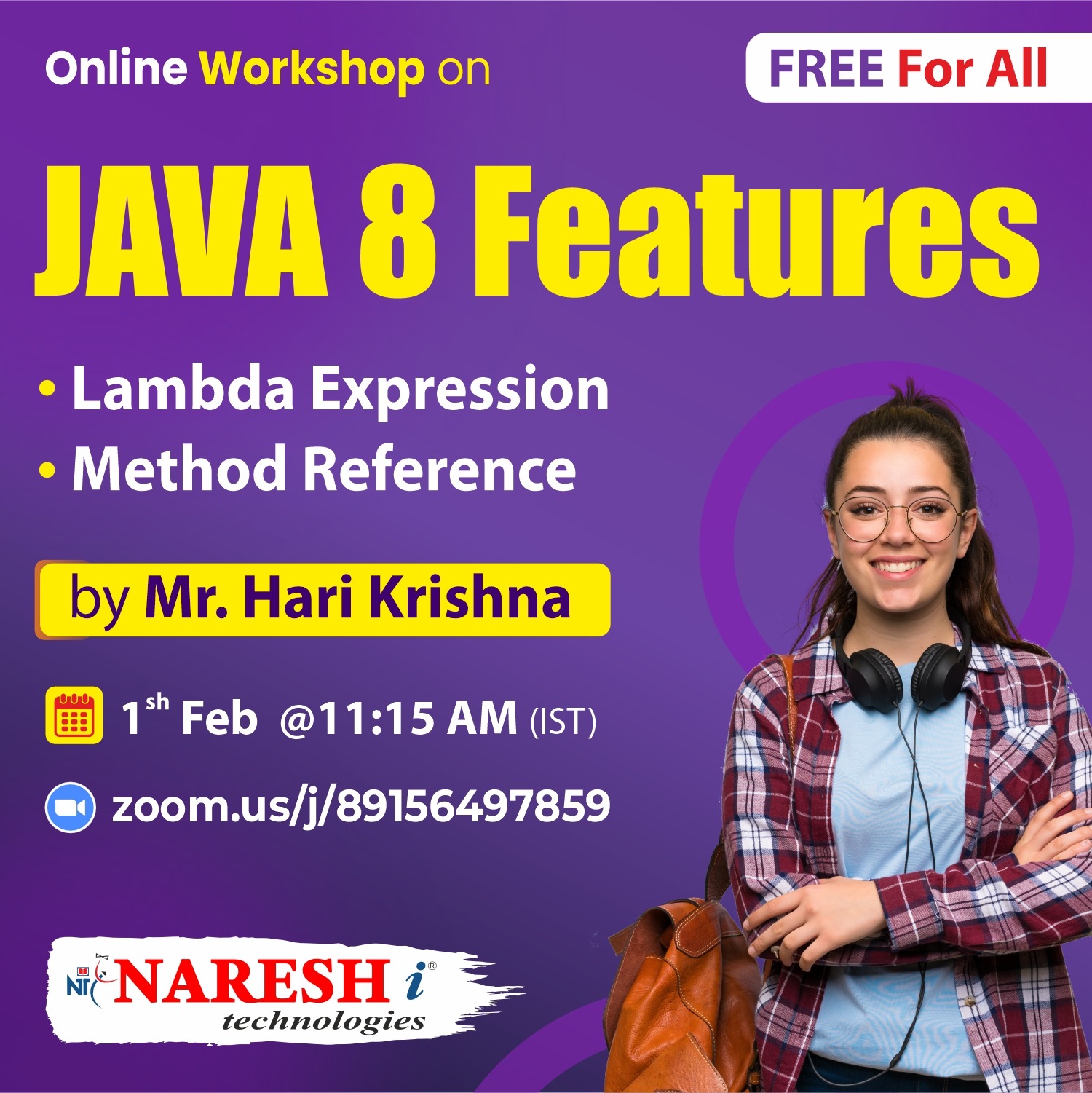 Free Online Workshop on Java 8 Features in NareshIT, Online Event