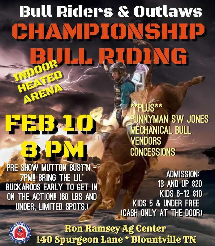 CHAMPIONSHIP BULL RIDING, Blountville, Tennessee, United States