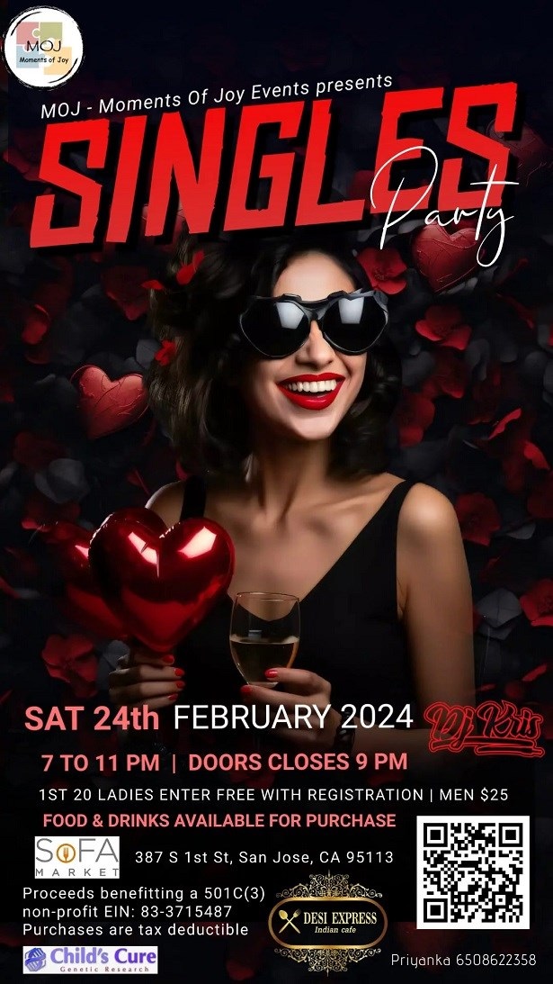 SINGLES ONLY Mixer Party, San Jose, California, United States