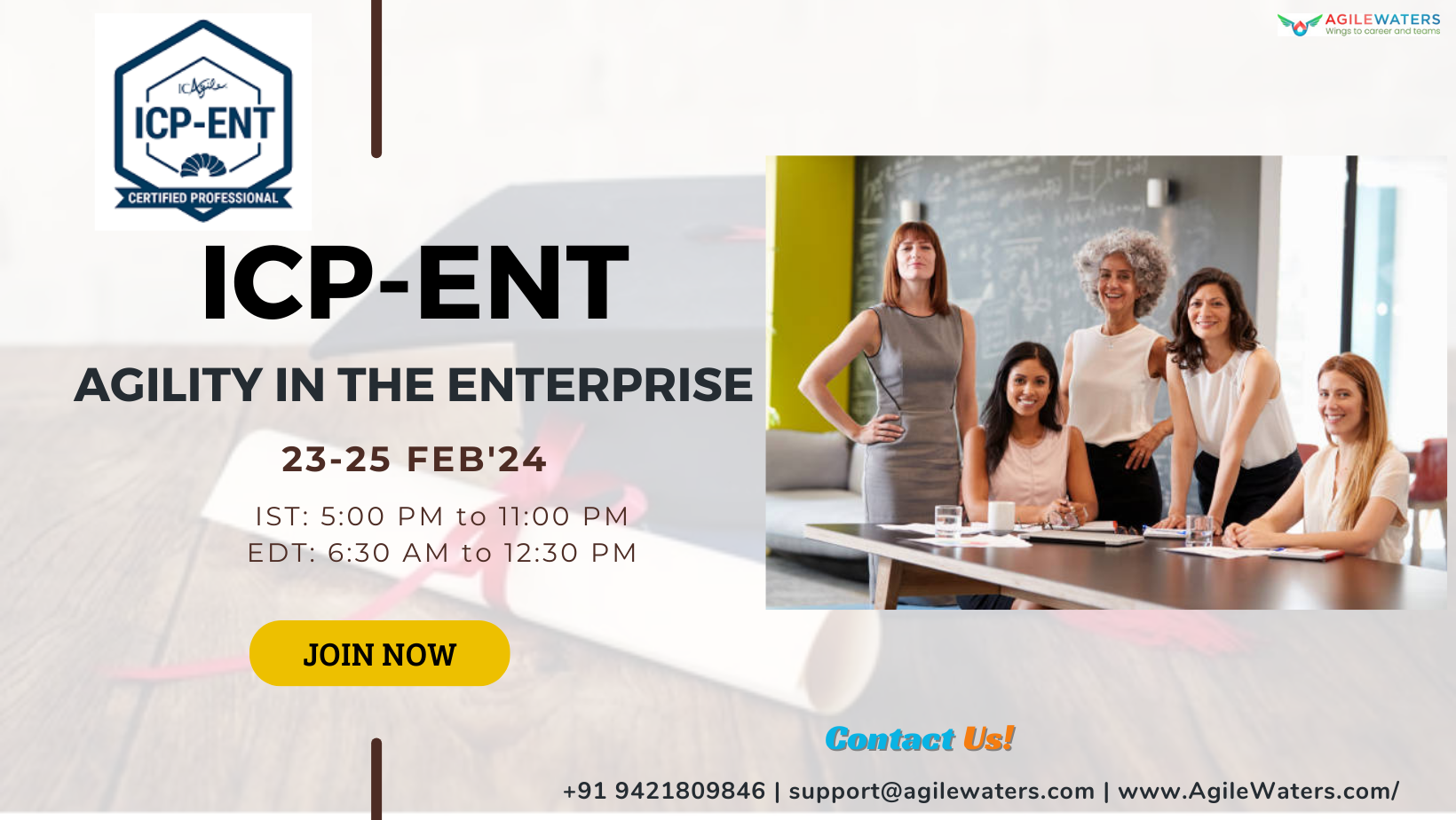 ICP-ENT Agility in the Enterprise Coaching Certification, Online Event