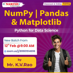 Free Demo On NumPy Pandas & Matplotlib - Naresh IT