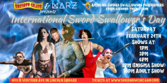 SIDESHOW GELATO and MARZ BREWING presents INTERNATIONAL SWORD SWALLOWERS DAY!