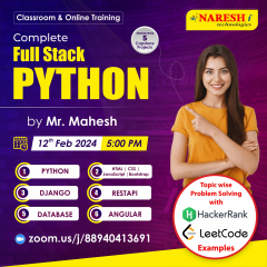 Attend Free Demo On Full Stack Python by Mr.Mahesh
