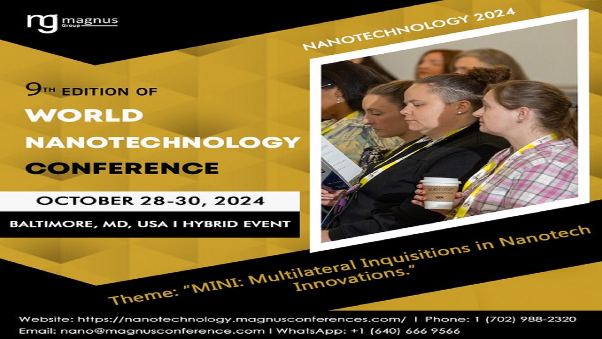 9th Edition of World Nanotechnology Conference, Baltimore, Maryland, United States