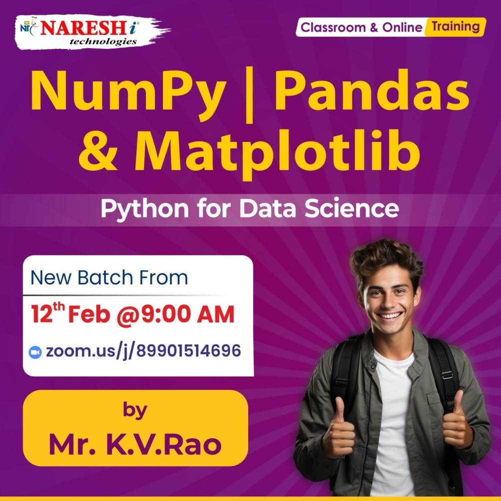 NumPy Pandas & Matplotlib Training Institute In Hyderabad | NareshIT, Online Event