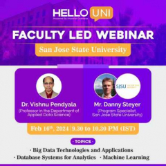 Webinar: Big Data, Machine Learning & Analytics - Attend the Faculty Lecture for FREE from San Jose State University