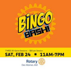 Bingo BASH 2024 - Saturday, Feb 24, 11AM to 7PM at the Iowa State Fairgrounds