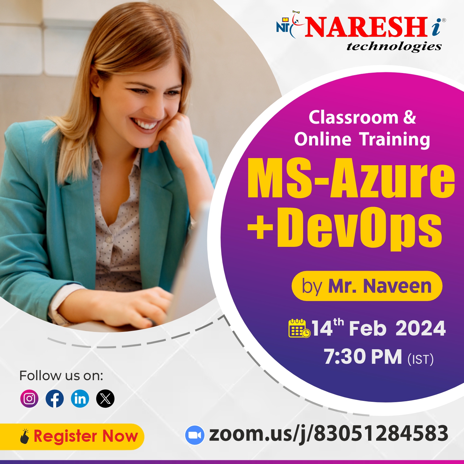 MS-AZURE +DEVELOPER ONLINE TRAINING IN NARESHIT, Online Event