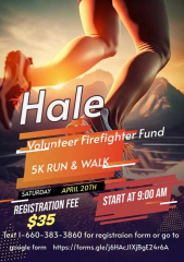 *Hale Volunteer Firefighter Fund 5k Run Walk