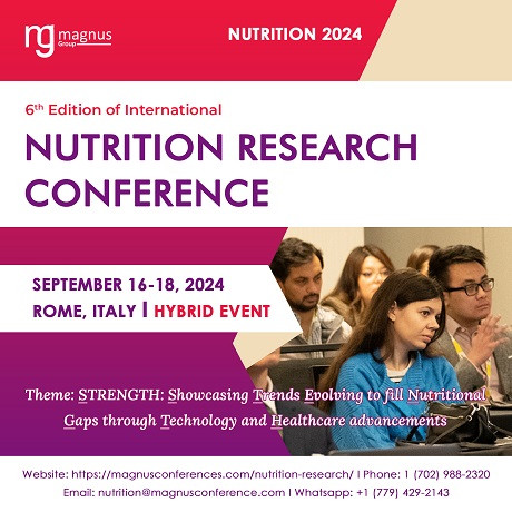 6th Edition of International Nutrition Research Conference, Rome, Lazio, Italy