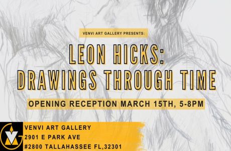 "Drawings Through Time" by Leon Hicks, Opening Art Reception, Tallahassee, Florida, United States