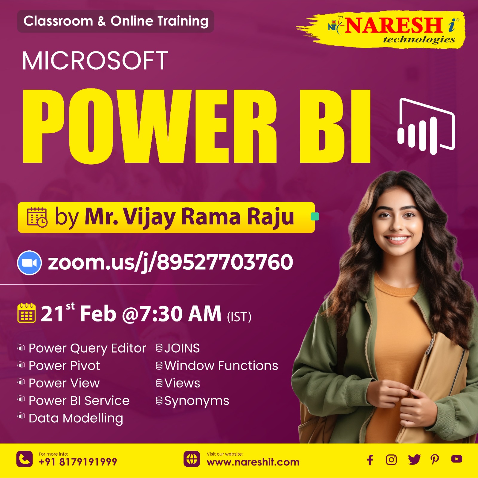 Power BI Training Institute In Hyderabad 2024 | NareshIT, Online Event