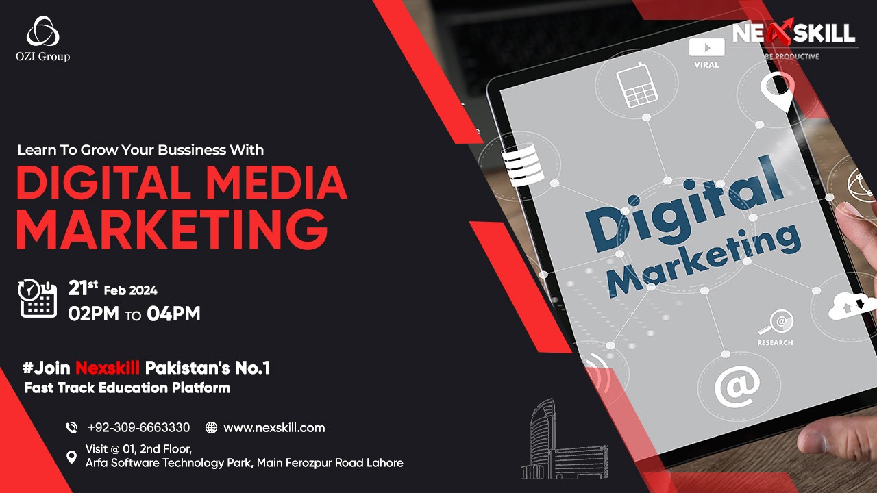 Learn to grow your Business with Digital Media Marketing, Lahore, Punjab, Pakistan