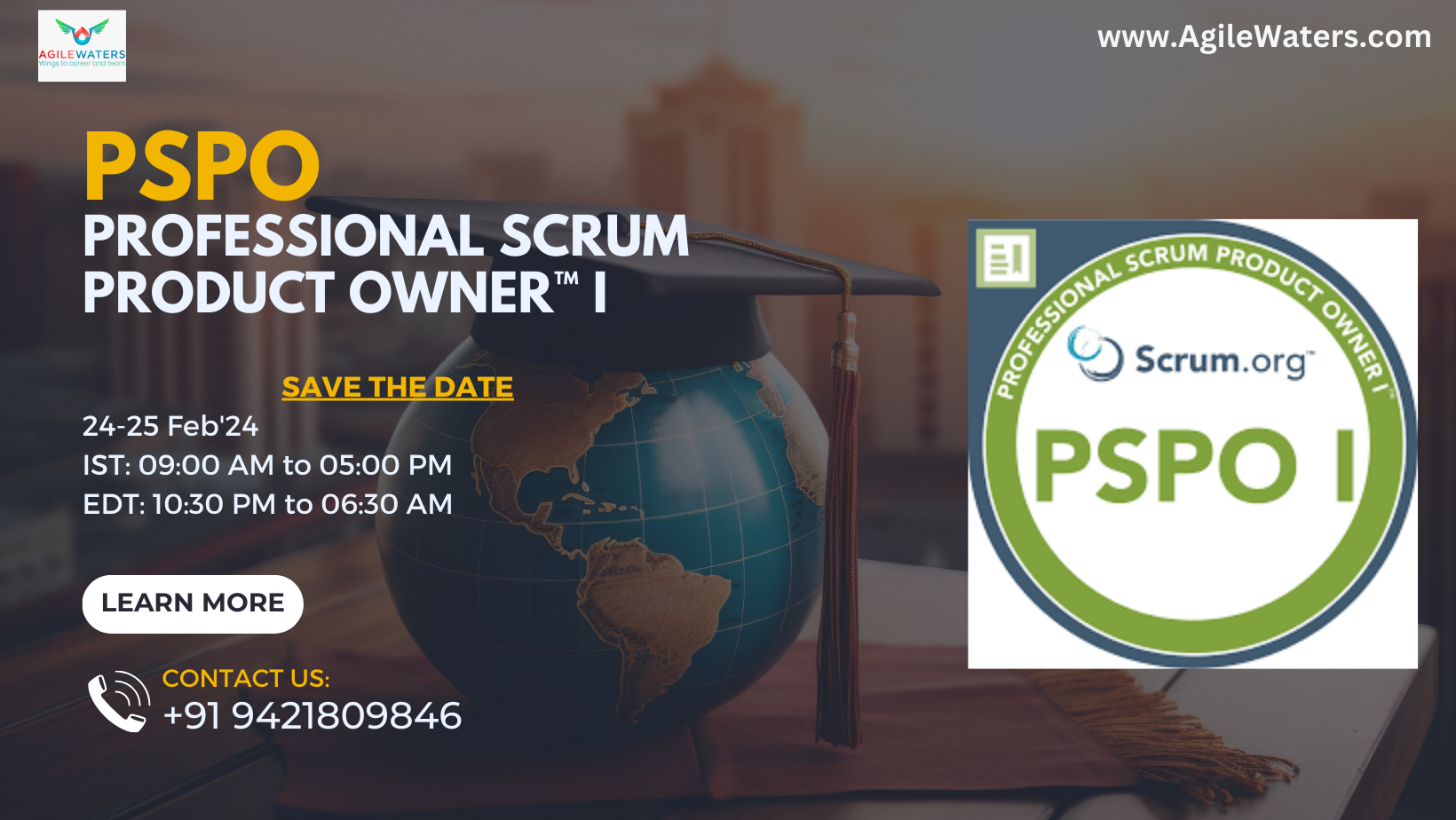 Professional Scrum Product Owner Training, Online Event