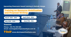 Training on Resource Mobilization and Proposal Writing