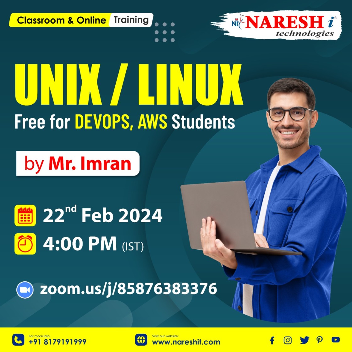 Best Unix Linux Training Institute In Hyderabad 2024 | NareshIT, Online Event