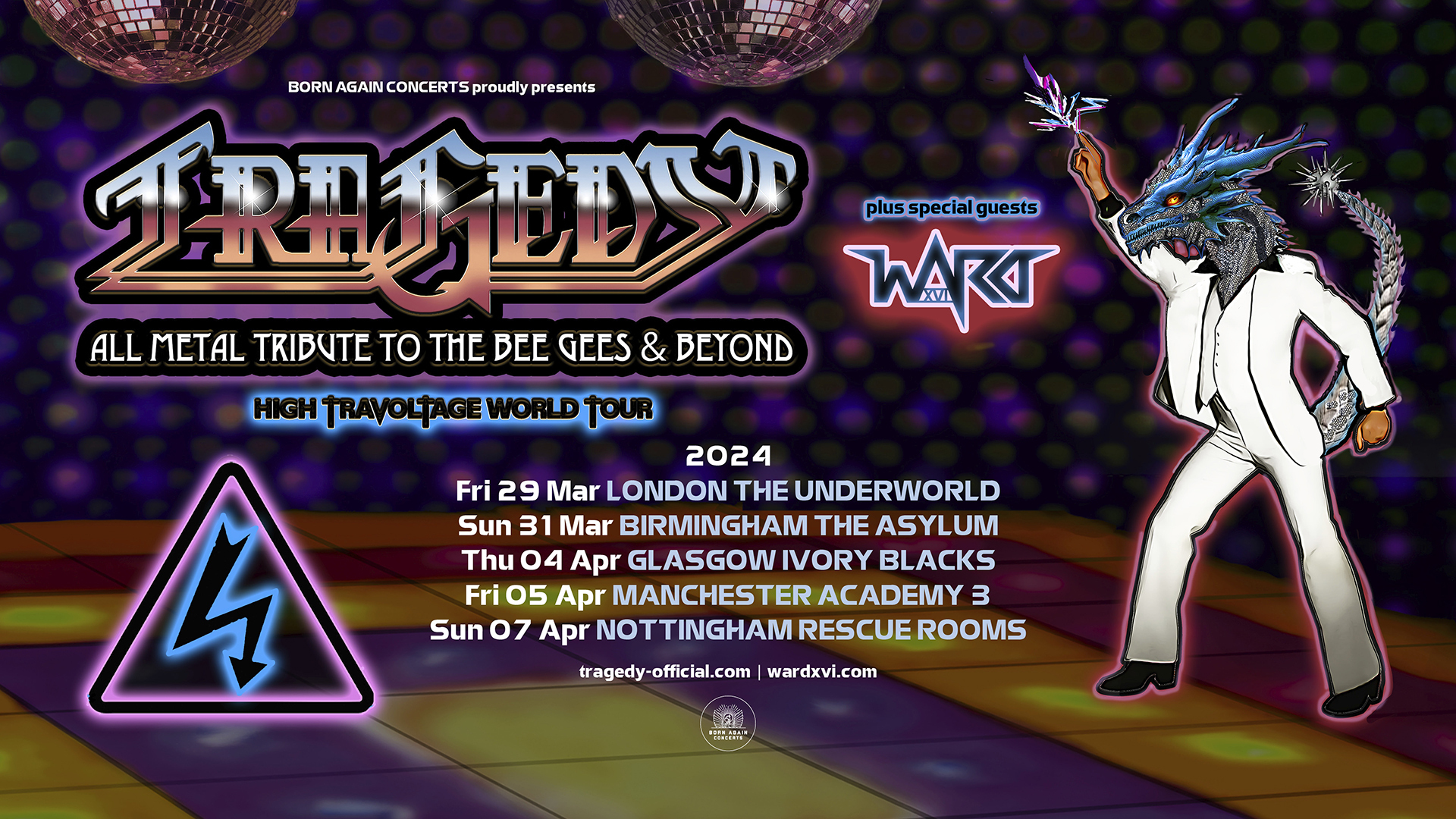 TRAGEDY: ALL METAL TRIBUTE TO THE BEE GEES and BEYOND at Rescue Rooms - Nottingham, Nottingham, England, United Kingdom