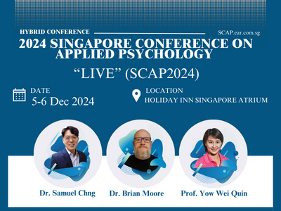 2024 Singapore Conference on Applied Psychology ‘LIVE’, Singapore, Central, Singapore