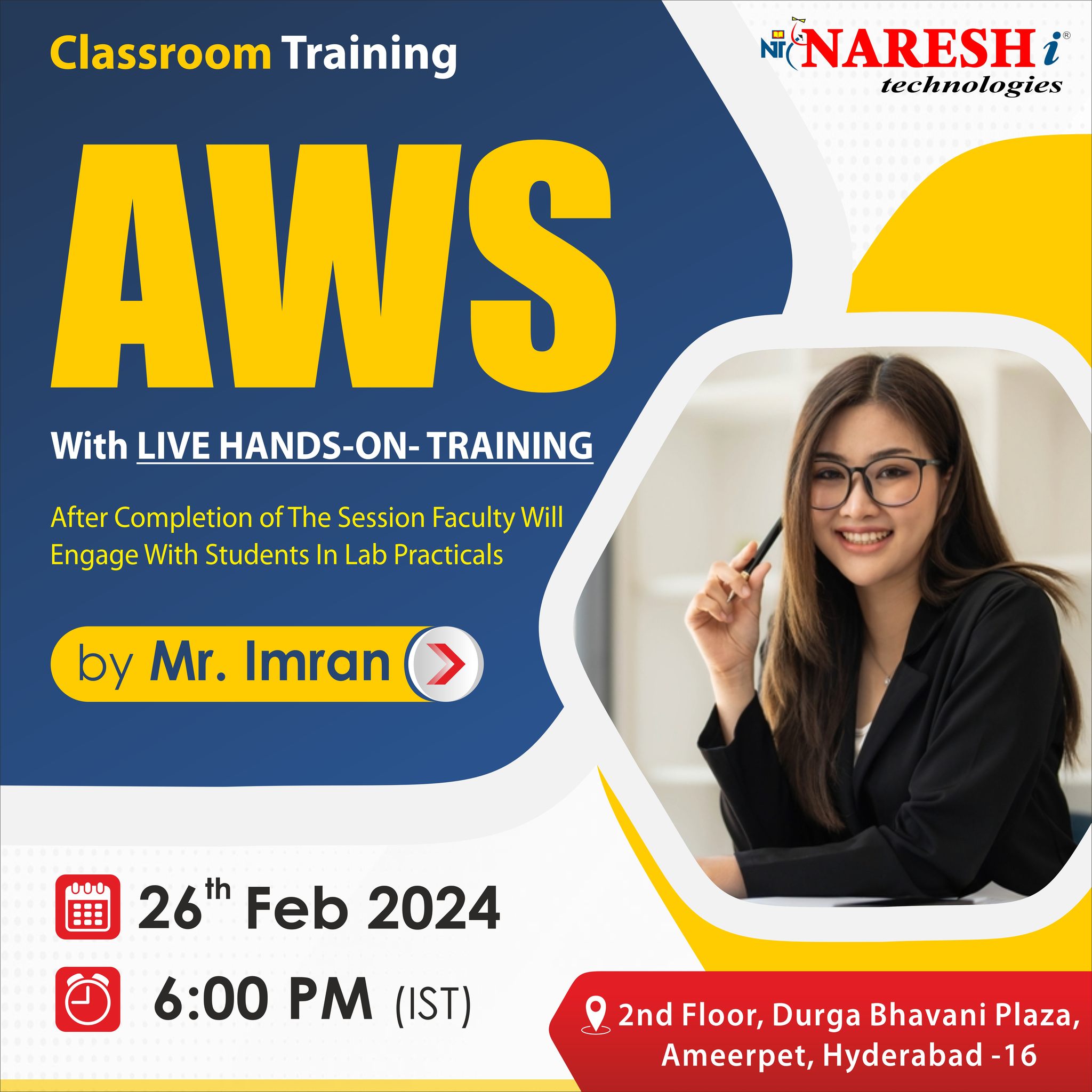 Best AWS Classroom Training Institute In Hyderabad 2024 | NareshIT, Online Event