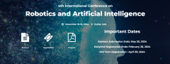 4th International Conference on Robotics and Artificial Intelligence