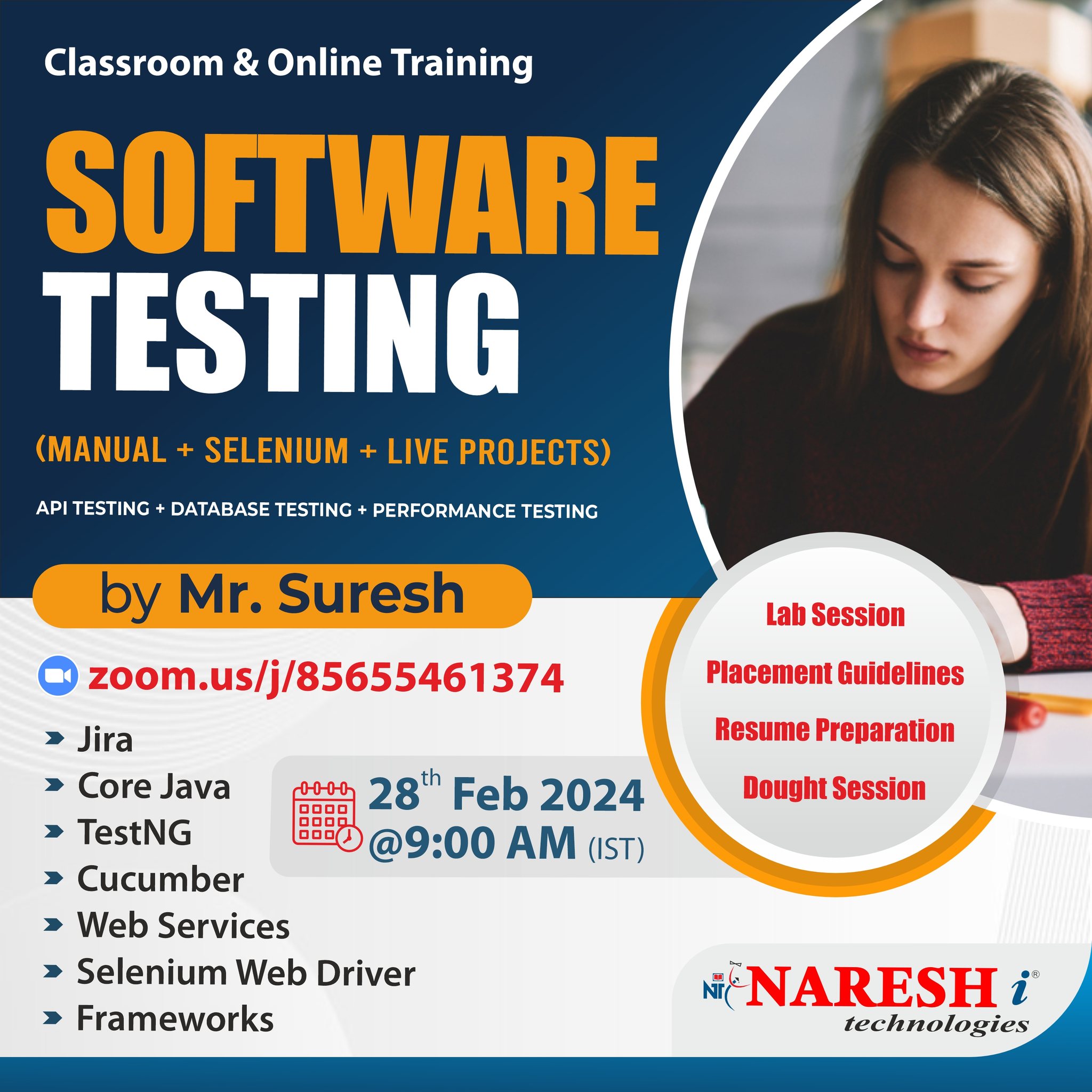 Free Demo On Best Selenium Course in NareshIT, Online Event