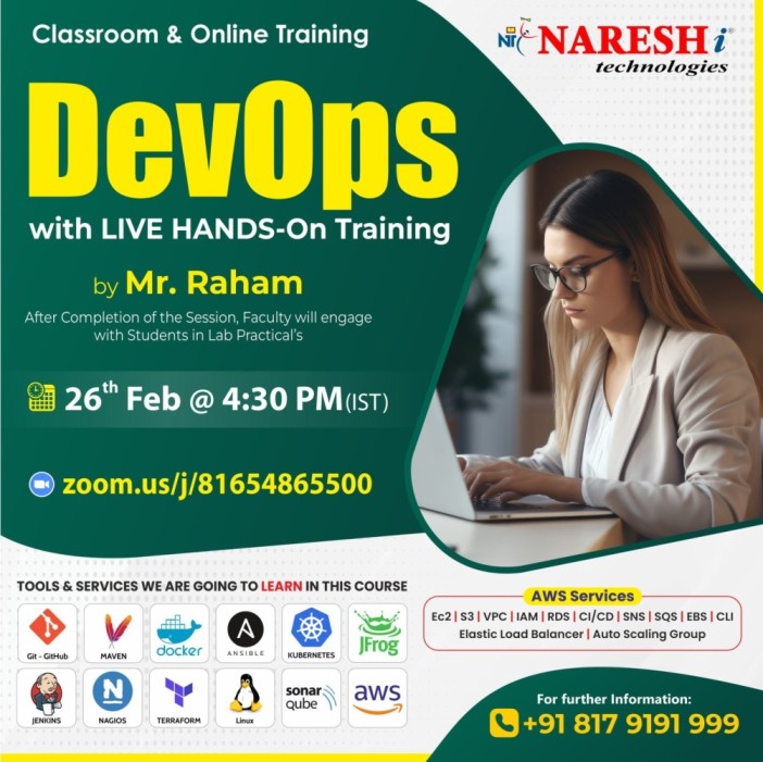 Top Devops Training Institute In Ameerpet 2024 | NareshIT, Online Event