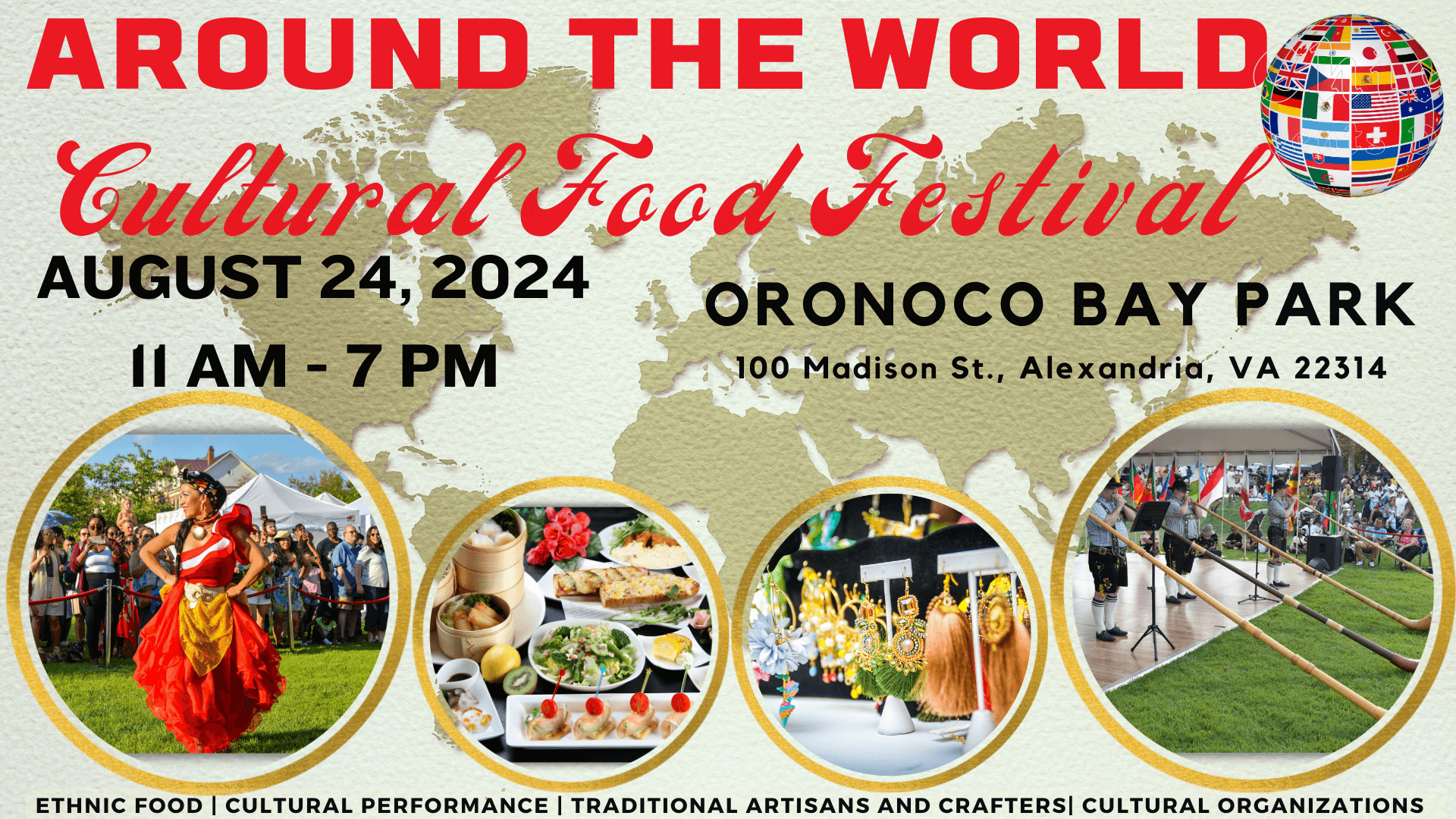 2024 Around The World Cultural Food Festival, Alexandria City, Virginia, United States