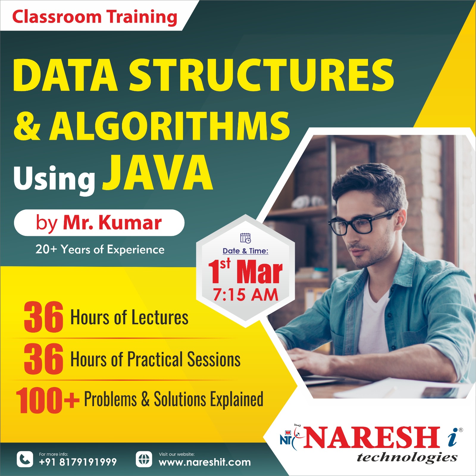 Best Data Structures & Algorithms Using Java Course in NareshIT, Hyderabad, Telangana, India