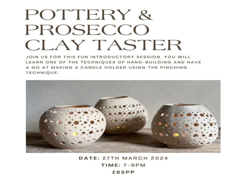 Pottery and Prosecco - Make A Tea Light Holder, London, England, United Kingdom