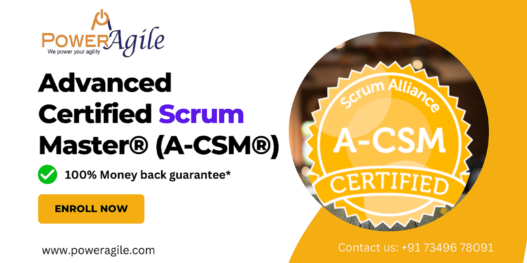 Advanced Certified ScrumMaster® (A-CSM) Training and Certification on  08-09 June 2024 by PowerAgjle, Online Event