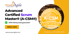 Advanced Certified ScrumMaster® (A-CSM) Training and Certification on  08-09 June 2024 by PowerAgjle