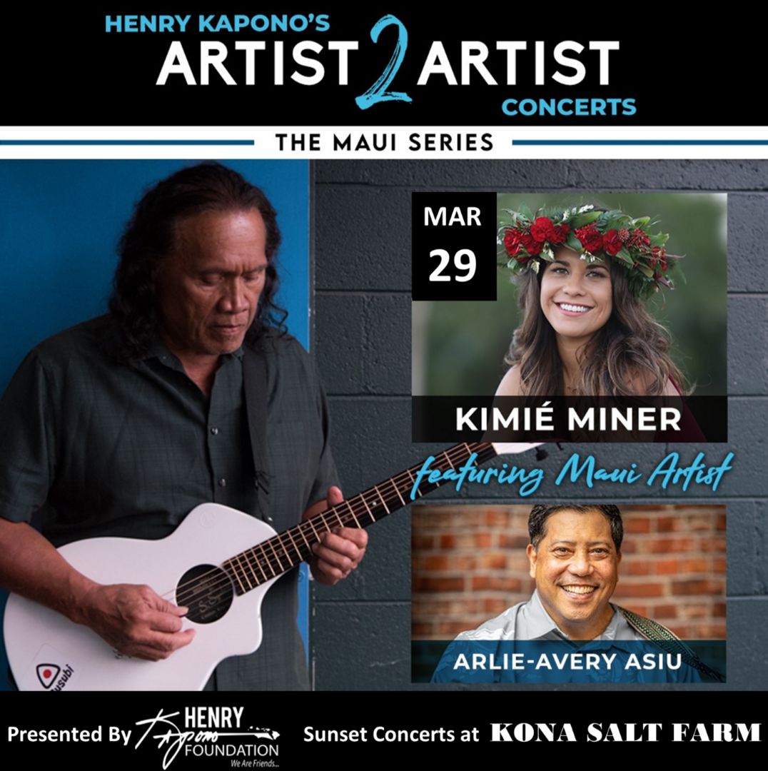 Henry Kapono's Artist 2 Artist Concert with Kimie Miner and Arlie-Avery Asiu, Kailua-Kona, Hawaii, United States