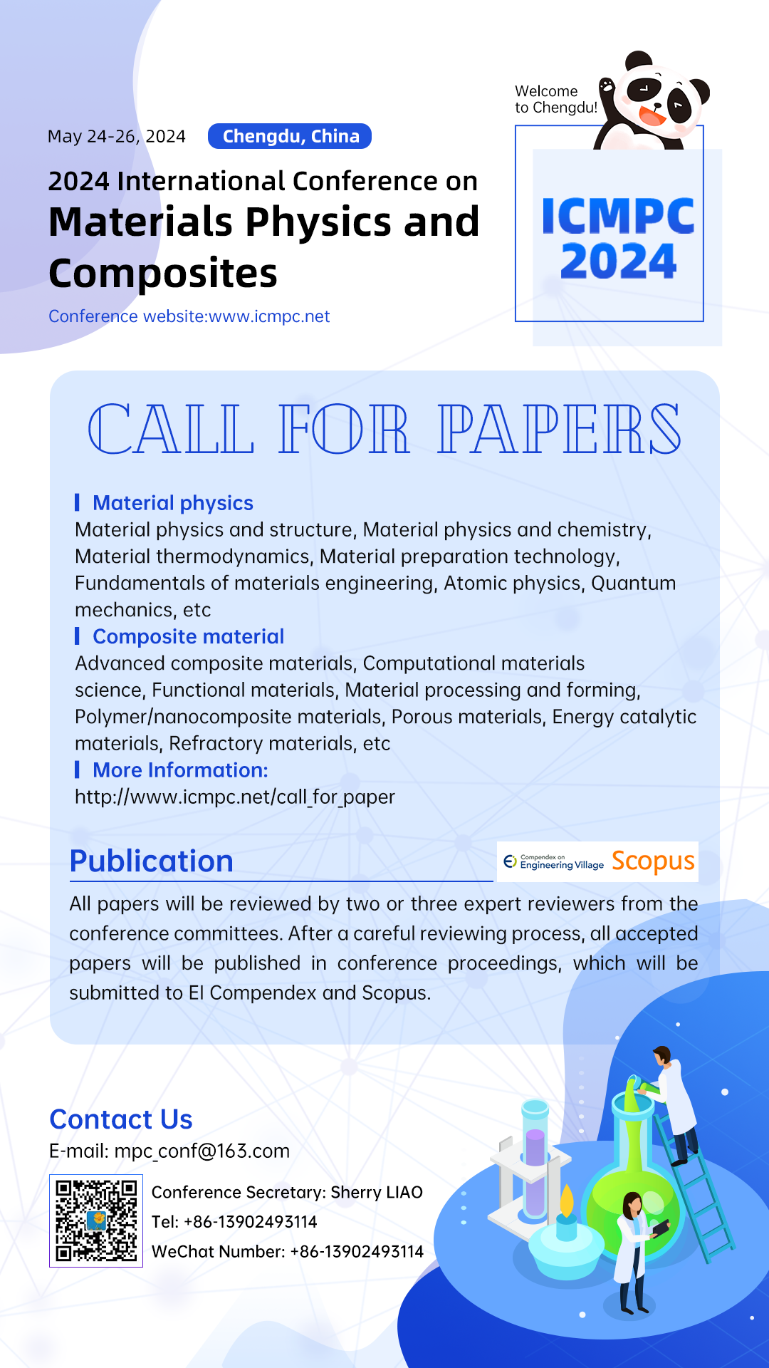 2024 International Conference on Materials Physics and Composites (ICMPC 2024), Chengdu, Sichuan, China