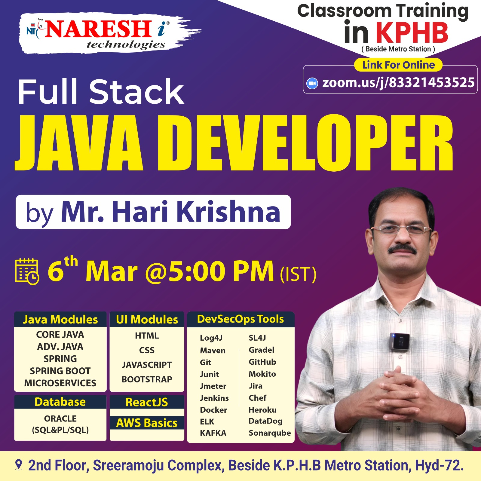 Top Full Stack Java Training Institute In KPHB 2024 | NareshIT, Online Event