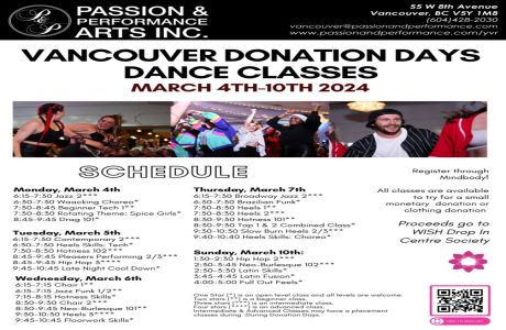 Donation Days: Dance Classes by Donation!, Vancouver, British Columbia, Canada